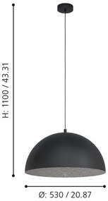 Eglo 99452 - Luster na lanku GAETANO 1xE27/40W/230V