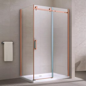 Milano Duo Rose Gold Sprchový kút 90x120, 195cm, 8mm