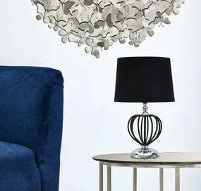 Stolná lampa Darky Silver 44,5 cm čierno-strieborná
