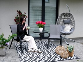 CH 3-dielny záhradný balkónový set nábytku - sivá