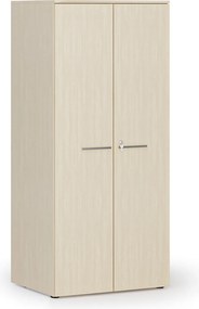 Kancelárska policová skriňa PRIMO WOOD s dverami, 1781 x 800 x 600 mm, breza