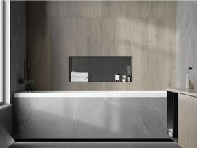 Mexen X-Wall-NR, polica na zapustenie bez príruby 75 x 30 cm, grafitová matná - 19E1753010