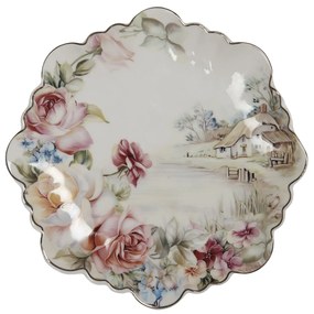 Dezertný tanier v dekore a tvare kvety Fionne - Ø 19*2 cm