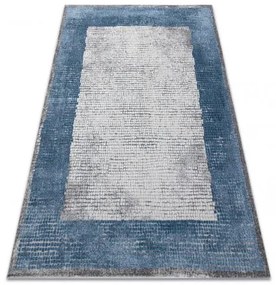 Moderný koberec NOBLE 9730 68 vzor rámu vintage - Štrukturálny, dve vrstvy rúna, krémová modrá Veľkosť: 160x220 cm