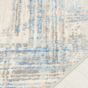 TA Koberec G505B WHITE/D_BLUE PORTLAND HIL Biely Obdĺžnikový Rozmer: 80x150 cm