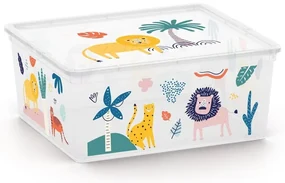 Biely plastový detský úložný box 40x34x17 cm C Box Style – KIS