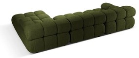 Zelená modulárna rohová pohovka z textílie bouclé (pravý roh) Bellis – Micadoni Home