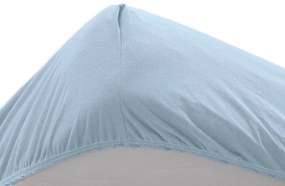 Nepremokavá plachta do detskej postieľky JERSEY 60x120 cm svetlo modrá