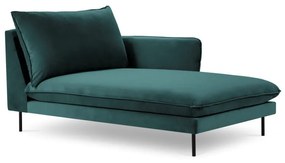 Petrolejovozelená zamatová leňoška Cosmopolitan Design Vienna, pravý roh