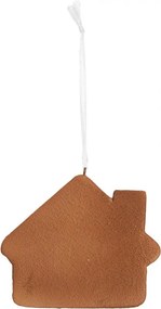 Závesná dekorácia ružová perníková chalúpka Frosted Ginger - 9*1*8 cm