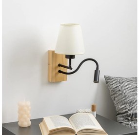 Brilagi - LED Nástenná lampa NUBILA WOOD 1xE27/25W/230V + LED/3W dub/krémová