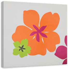 Obraz na plátně Barevné květiny Pop Art - 40x40 cm