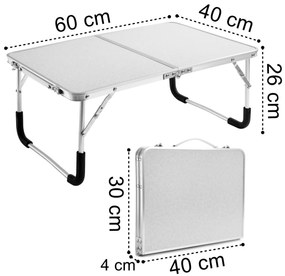 Skládací turistický stolek Marco bílý