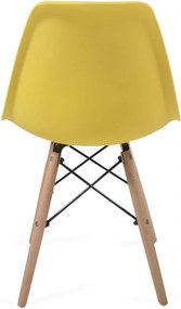 Sada stoličiek s plastovým sedadlom, 2 ks, žlté