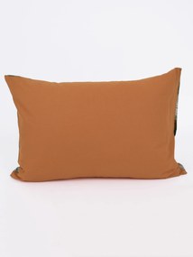 Bavlnená obliečka na vankúš Renforcé 50 × 70 cm – Taisa zelená/terakota