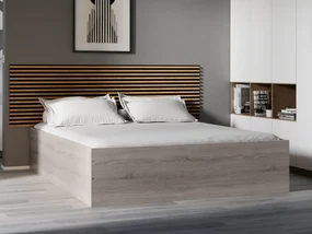 Posteľ BELLA 160x200 cm, dub hľuzovka Rošt: Bez roštu, Matrac: Matrac Deluxe 10 cm