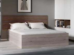 Posteľ BELLA 160x200 cm, dub hľuzovka Rošt: Bez roštu, Matrac: Bez matraca