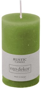 Zelená sviečka Rustic candles by Ego dekor Rust, doba horenia 38 h