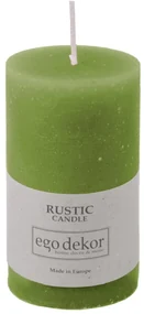 Zelená sviečka Rustic candles by Ego dekor Rust, doba horenia 38 h