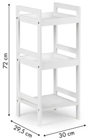 Univerzálny regál 72 cm do interiéru biela-hnedá