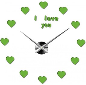 Moderné nalepovacie nástenné hodiny | 3D hodiny 12P014-Wanduhr HEU-