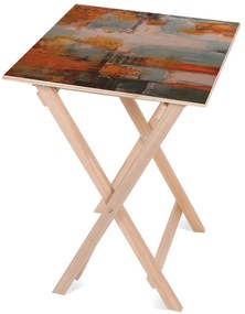 Drevený stolík Abstract Art