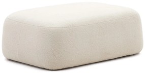 Krémový taburet z textílie buklé Martina – Kave Home