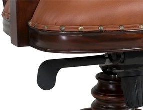 furniture-nabytek.cz - Masívne kancelárske kreslo Cambridge II z mahagónu, lakované, hnedé