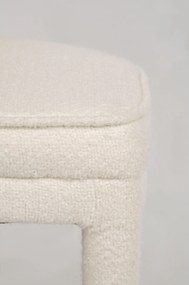 Designová jídelní židle Modig M3-14 bouclé bílá/zlatá