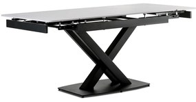 Jedálenský stôl Hefin-450m-BK (čierna + biela) (pre 4 až 6 osôb). Vlastná spoľahlivá doprava až k Vám domov. 1042754