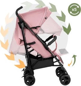 Športový kočík Davos 35 ružový