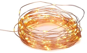 ACA Lighting LED dekoračná medená girlanda, 8 funkciou, teplá biela farba, 10 m, IP44 vonkajšiu