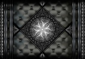 Manufakturer -  Tapeta Black quilted leather ornament