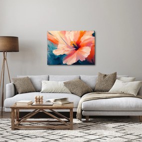 Obraz - Maľovaný kvet (70x50 cm)