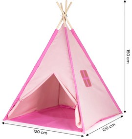 Detský stan teepee, ružový Eco toys