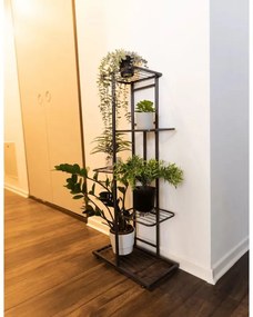 Kondela Kovový stojan na kvety, tmavosivý kov, BAMIR TYP 1