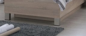 Posteľ Mega 160, 90x200 cm, dub sonoma