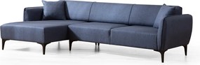 Rohová sedací souprava Belissimo 270 cm modrá levá