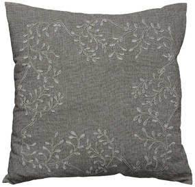 Dekoračná obliečka na vankúš LEAFY LACE 40x40 cm, sivá
