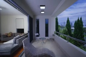 LED vonkajšie stropné svietidlo Casper Square 3000K čierne