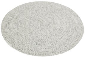 Hanse Home, Kusový koberec Braided 105553 Light Melange kruh – na von aj na doma, 150x150 (priemer) kruh, biela, chodba / predsieň