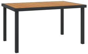 Záhradný stôl hnedý 140x90x74 cm hliník a WPC 312210