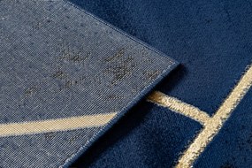 Modrý koberec EMERALD exkluzívny/glamour granat/zlatý Veľkosť: 140x190cm