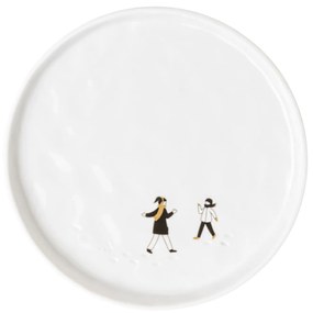 räder Porcelánový tanier Snowball Fight 15 cm