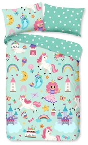 Bavlnené detské obliečky do postieľky v mentolovej farbe 100x135 cm Fantastic – Good Morning