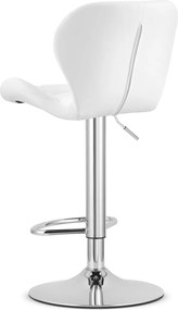 AKCIA Barová stolička z eko kože WEST, biela II. akosť