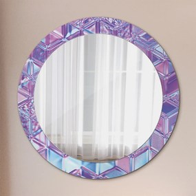 Okrúhle dekoračné zrkadlo s motívom Abstraktný surálny fi 70 cm