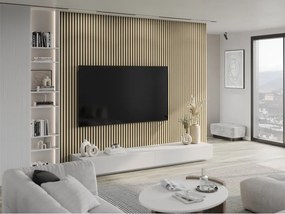 Mexen Lam-F, akustické stenové lamely 275 × 30 cm, plstený podklad 8 mm, technická dyha, dub pieskový, S105-275307-3015-001
