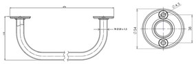 AQUALINE 8004 Sušiak-držiak uterákov 40 cm, biela