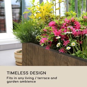 Timberflor, kvetináč, 80 x 40 x 40 cm, sklolaminát, do interiéru aj exteriéru, hnedý